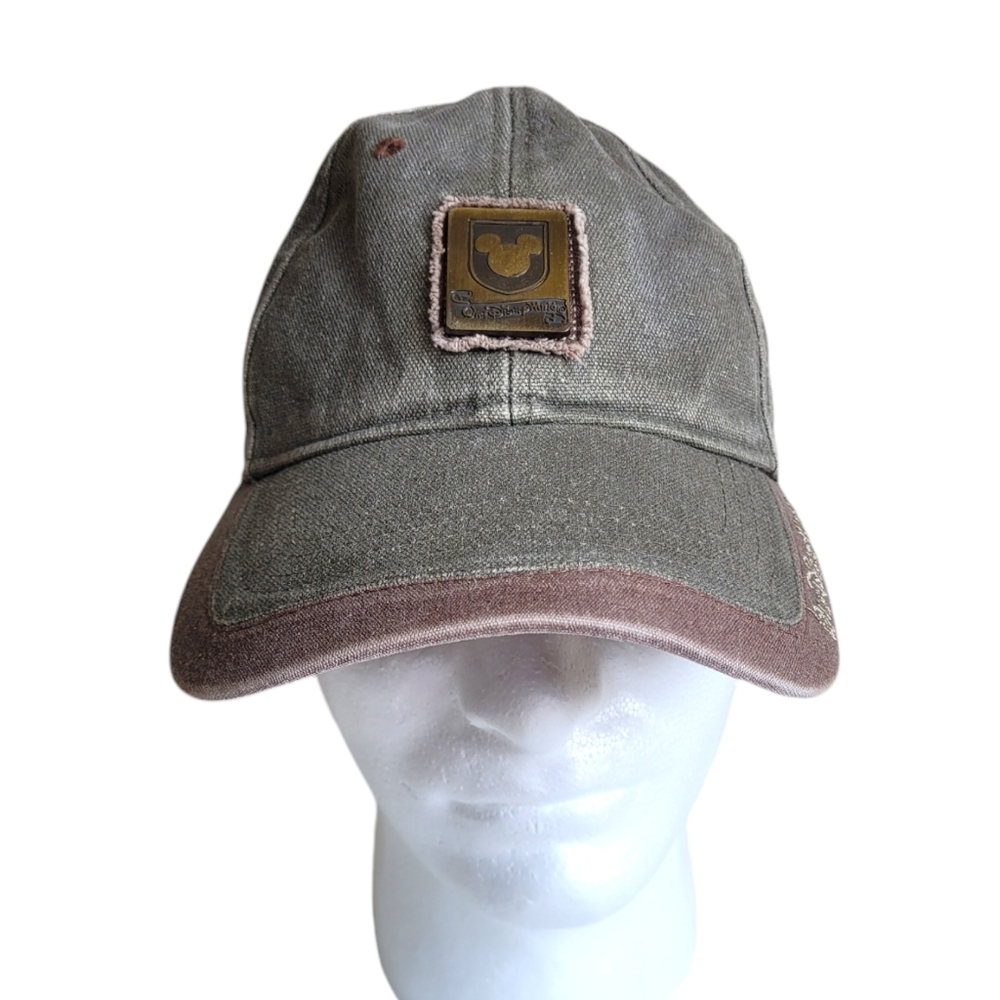 Walt Disney World Baseball Hat Mickey Mouse Olive Green Tan Adult Adjustable